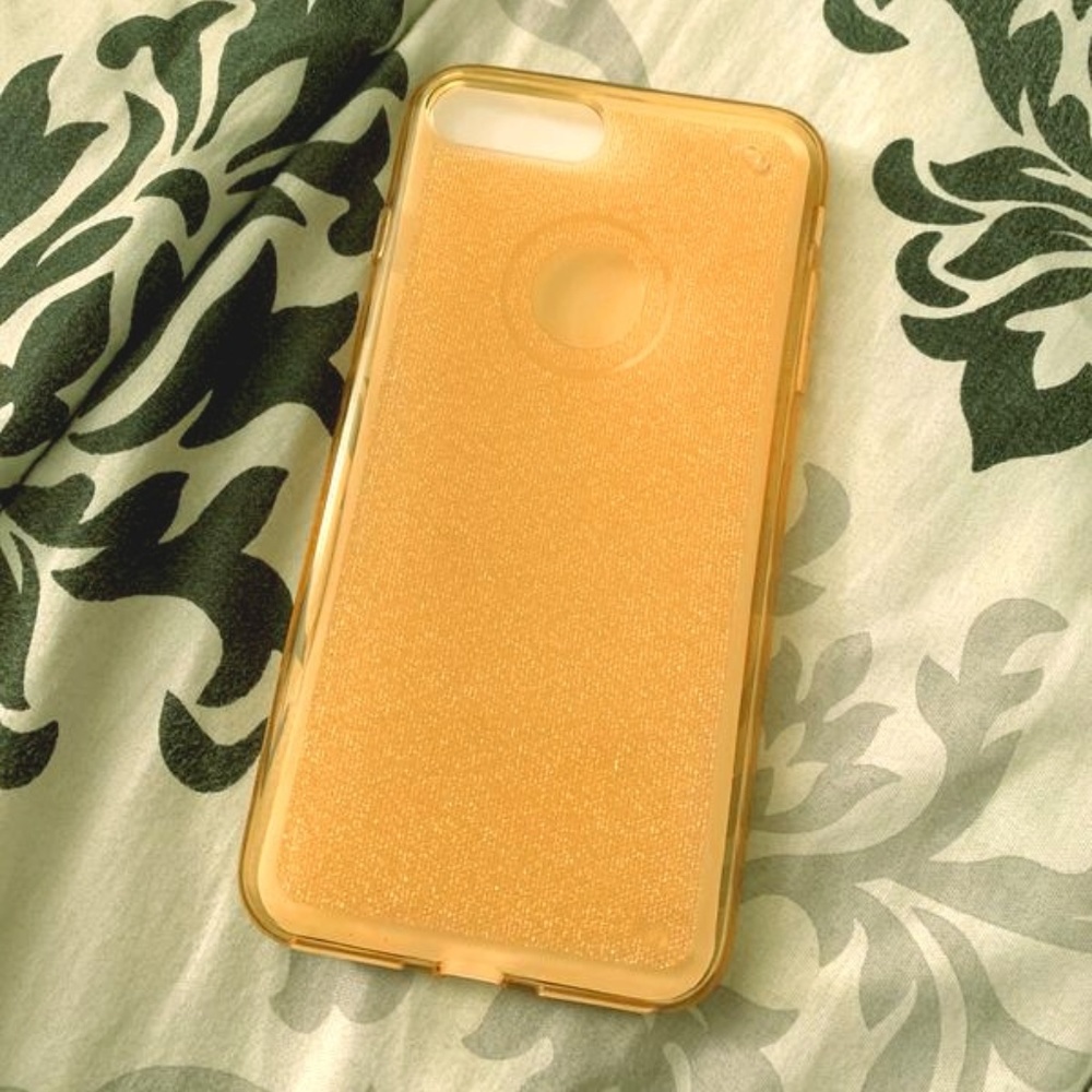 iPhone 8 Plus Glitter Gold Flexible Case